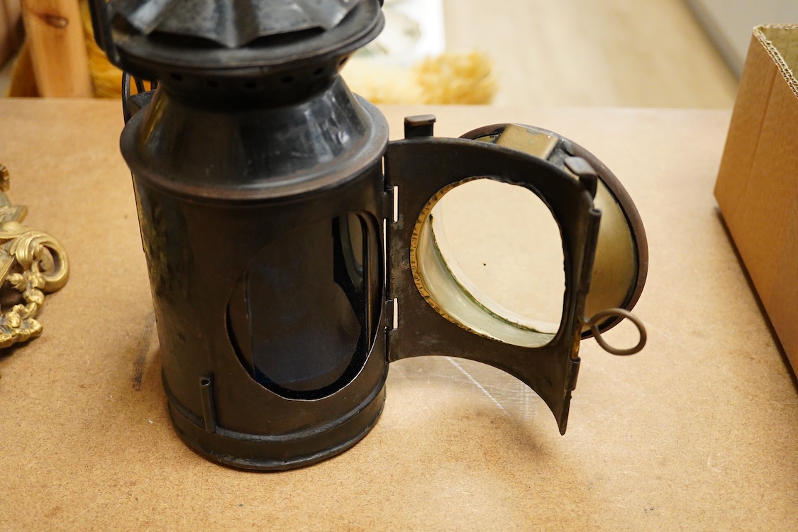 An early 20th century Railway lamp, 31cm high